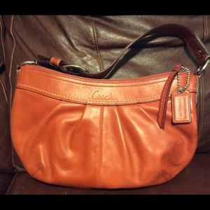 All leather Coach shoulder bag